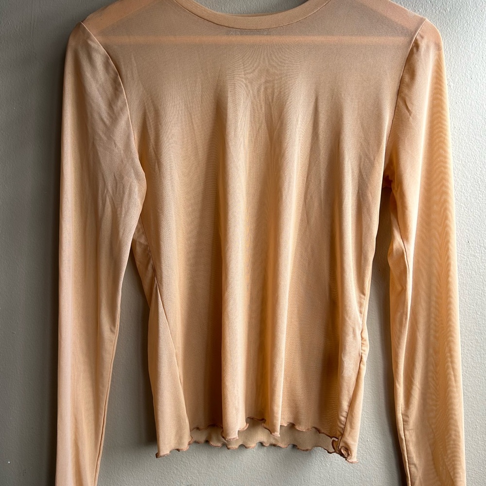 Zara sheer long sleeve shirt